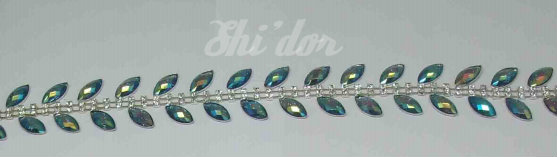 Rhinestone Trim -  Leaf Trim - Per Yard