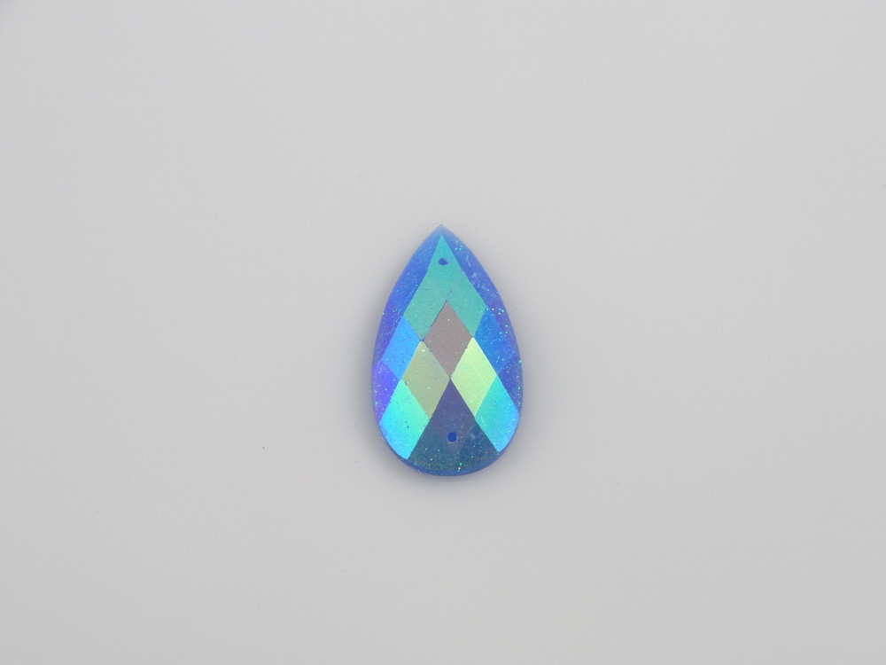 50 Pieces - 16 x 30 mm Tear Drop Stone Royal Blue  AB image