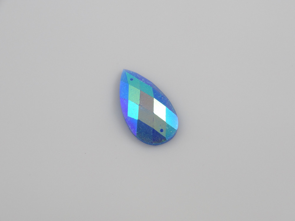 50 Pieces - 16 x 30 mm Tear Drop Stone Royal Blue  AB image