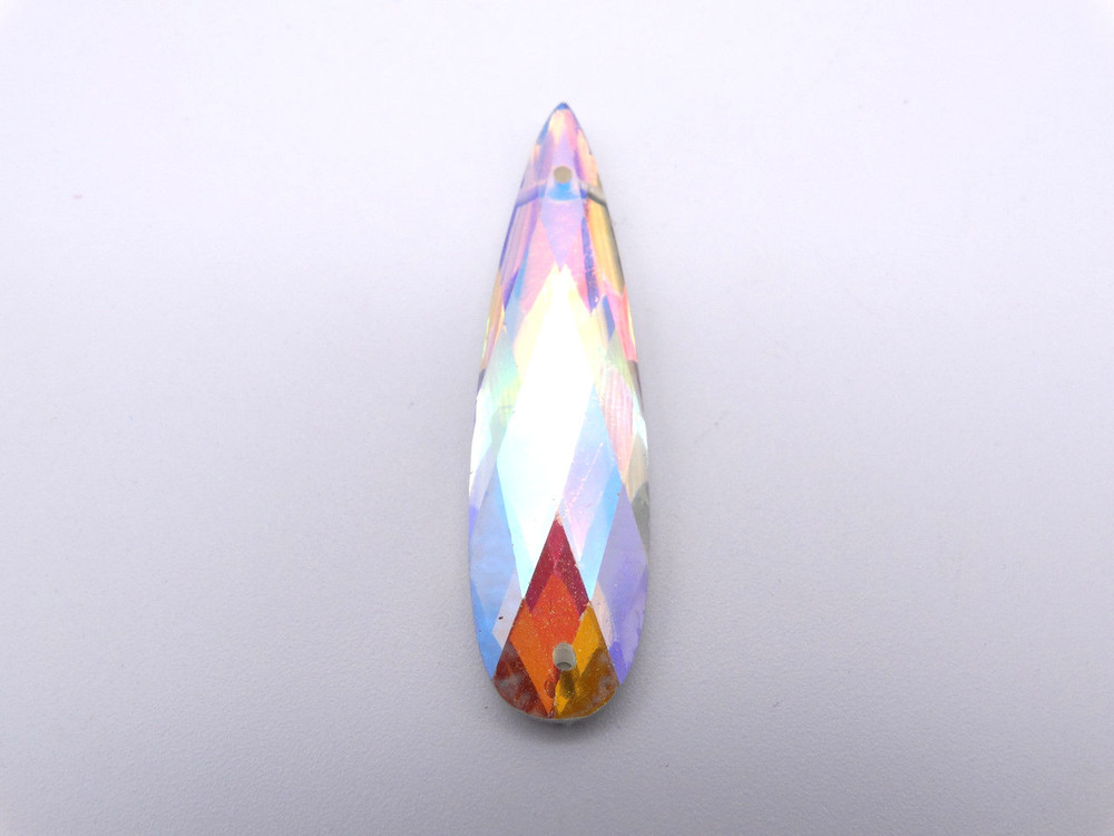 50 Pieces - 9 x 36 mm Tear Drop Stone AB Finish Clear 