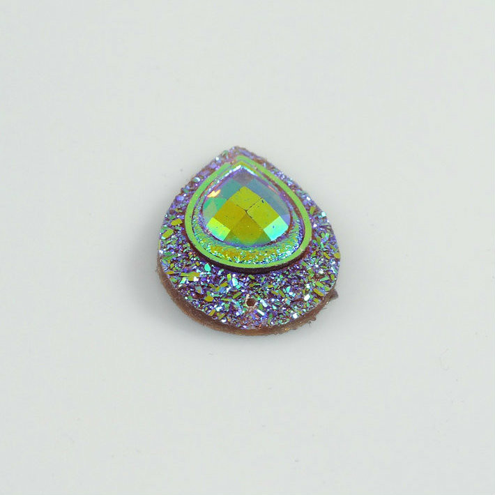 10 Pieces - 20 x 30 mm Peacock Tear Drop Stone Brown AB