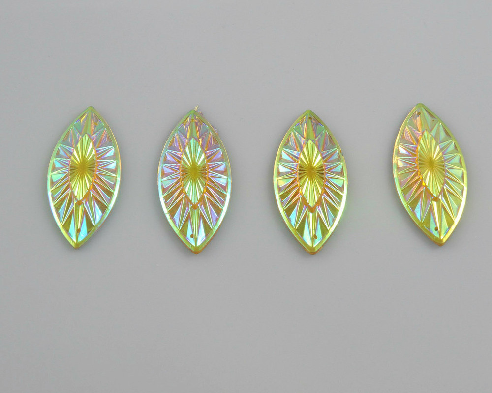 10 Pieces - 14 x 48 mm Navette Stone Yellow AB	 image