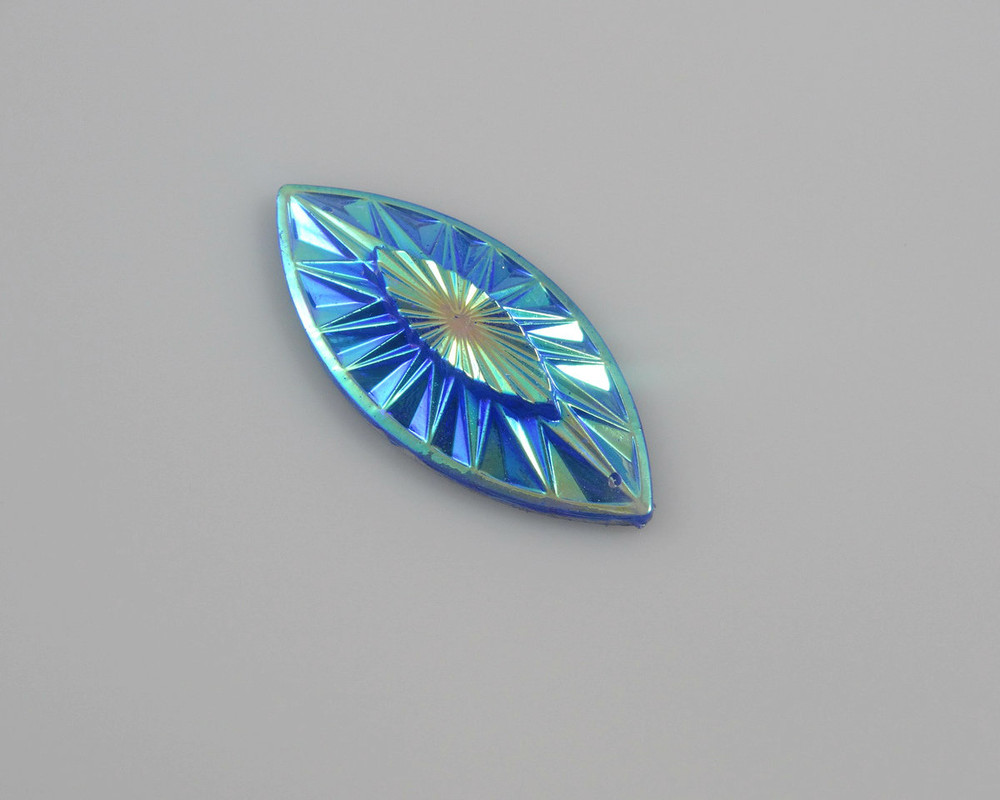 10 Pieces - 14 x 48 mm Navette Stone Royal Blue AB	 image