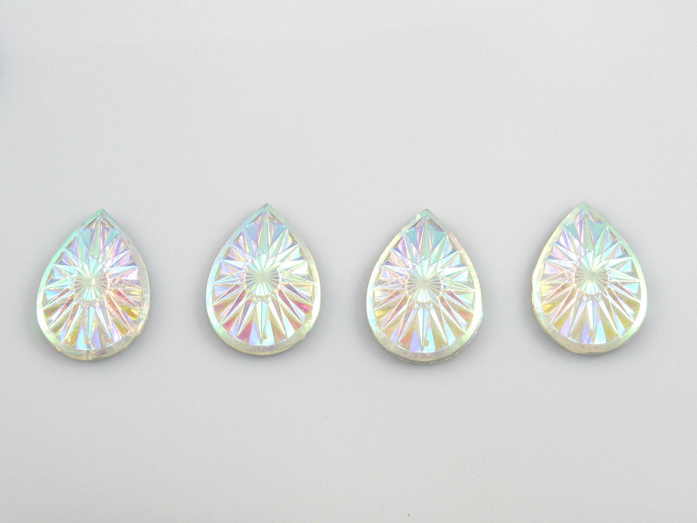 10 Pieces - 20 x 30 mm Teardrop Stone Crystal AB	 image