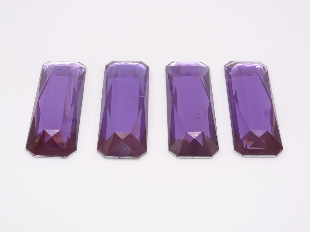 10 Pieces - 21 x 60 mm Rectangular Stone - Lavender image
