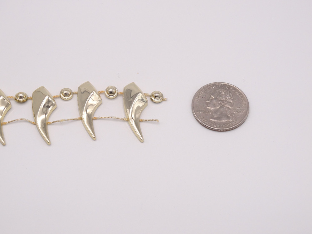 Gold Razor Tooth Trim - Per Yard image