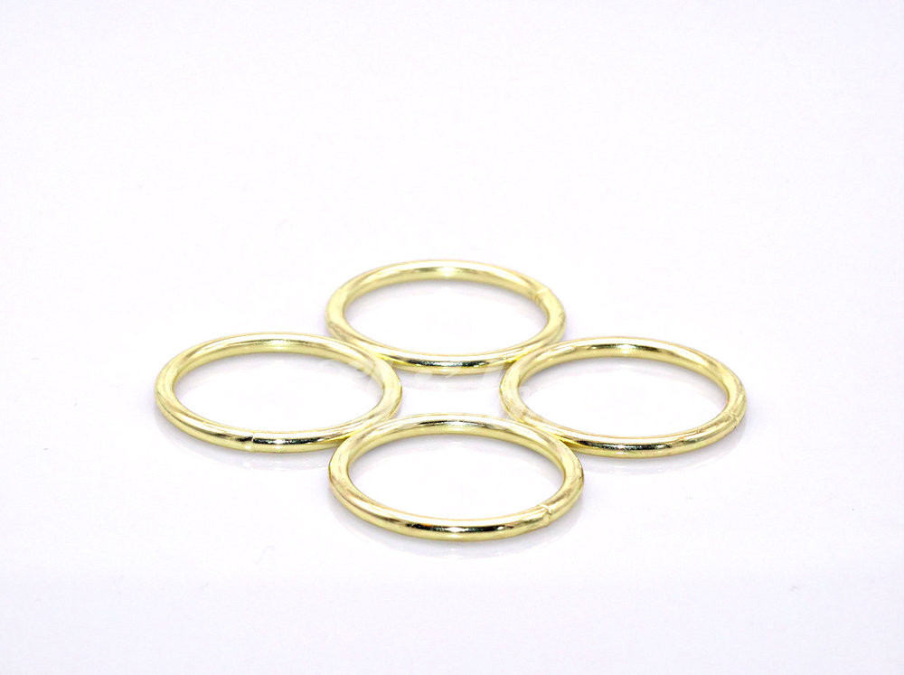 10 Pieces - 1.25" Metal O-Ring - Gold