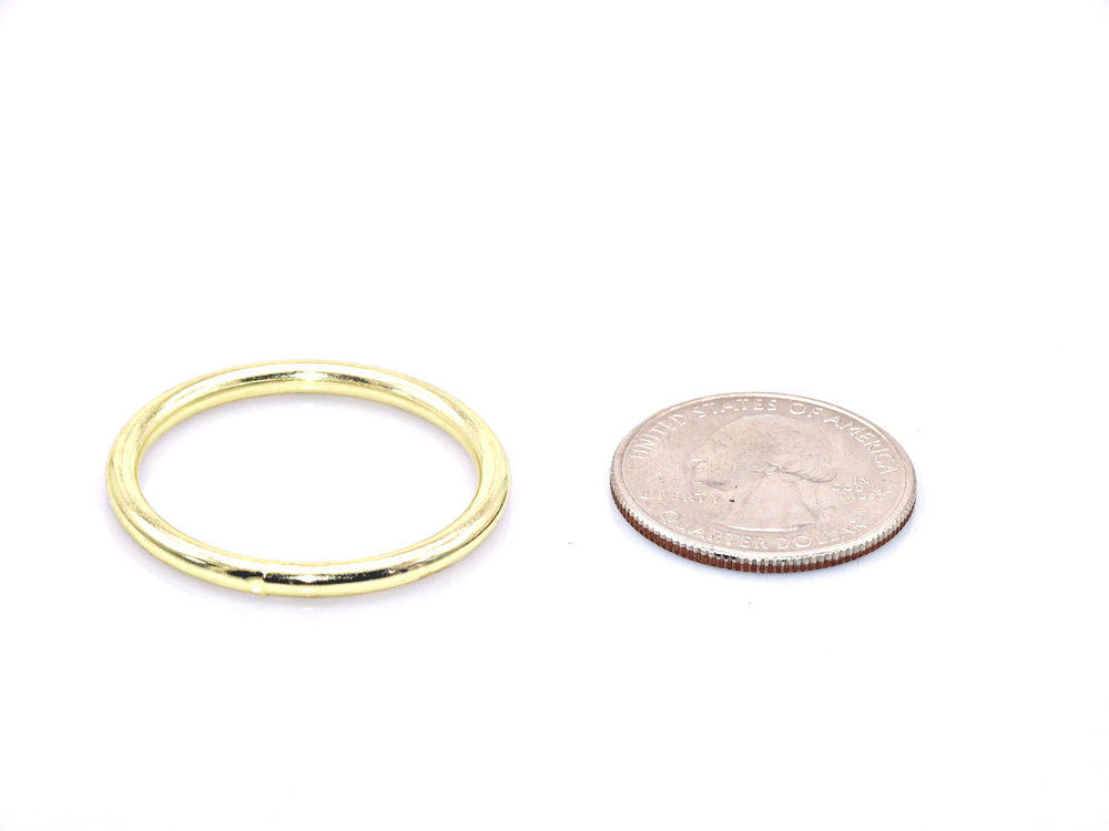 10 Pieces - 1.25" Metal O-Ring - Gold image