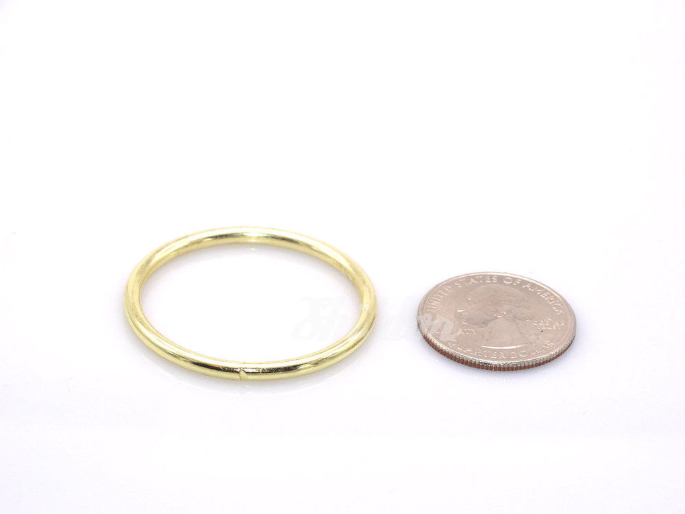 20 Pieces - 1.5" Metal O-Ring - Gold