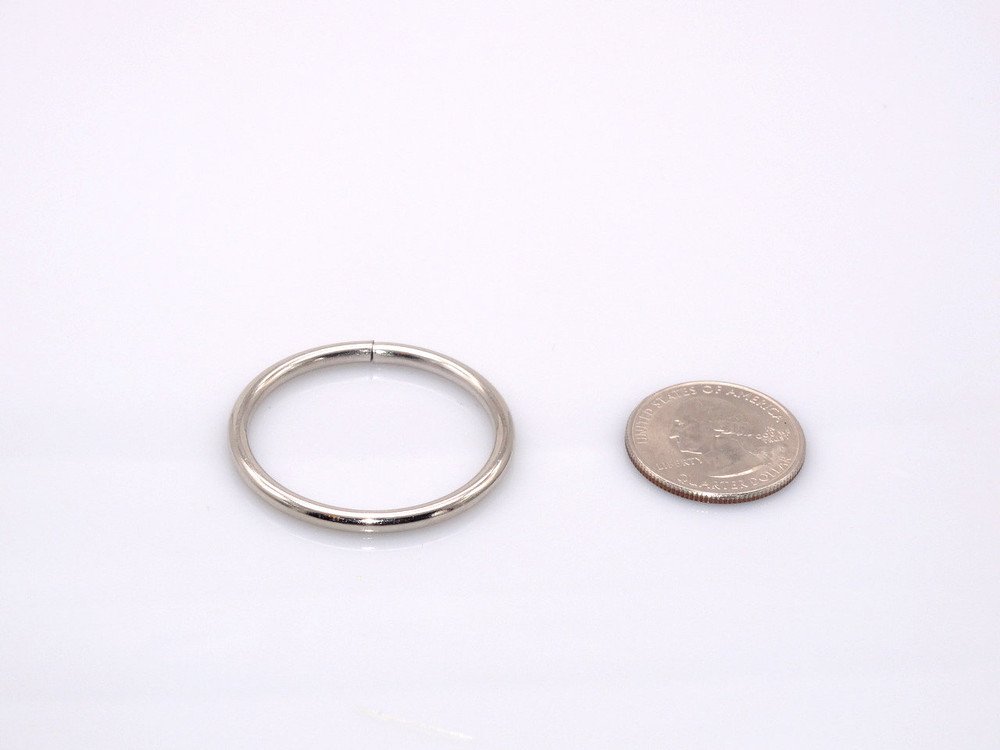 10 Pieces - 1.5" Metal O-Ring - Silver image