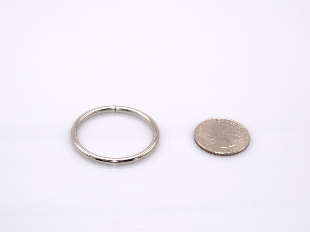 20 Pieces - 1.5" Metal O-Ring - Silver image