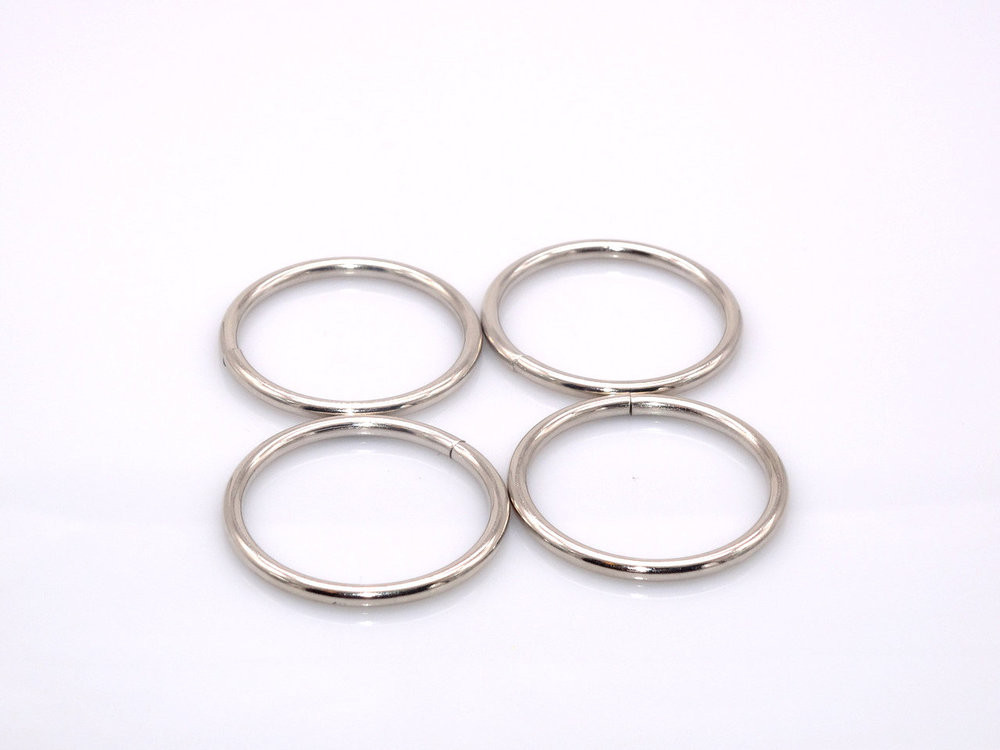 20 Pieces - 1.5" Metal O-Ring - Silver