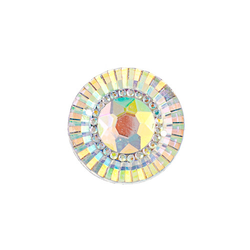 10 Pieces - 20mm Round Stone - Clear AB