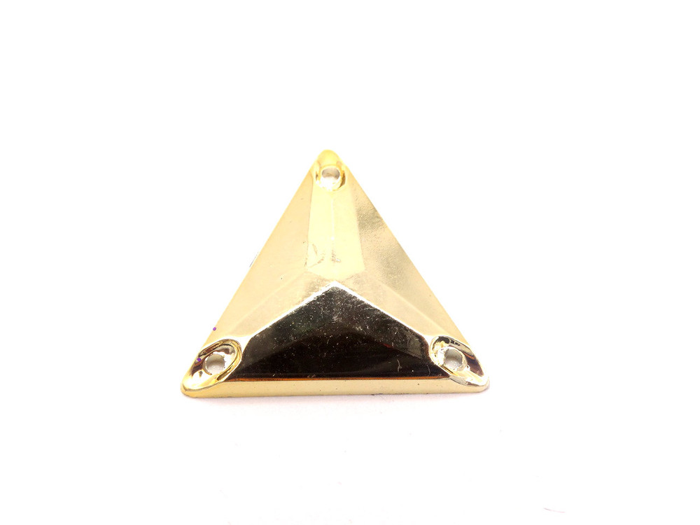 50 Pieces - 22 mm Triangle Metallic Stone - Rose Gold