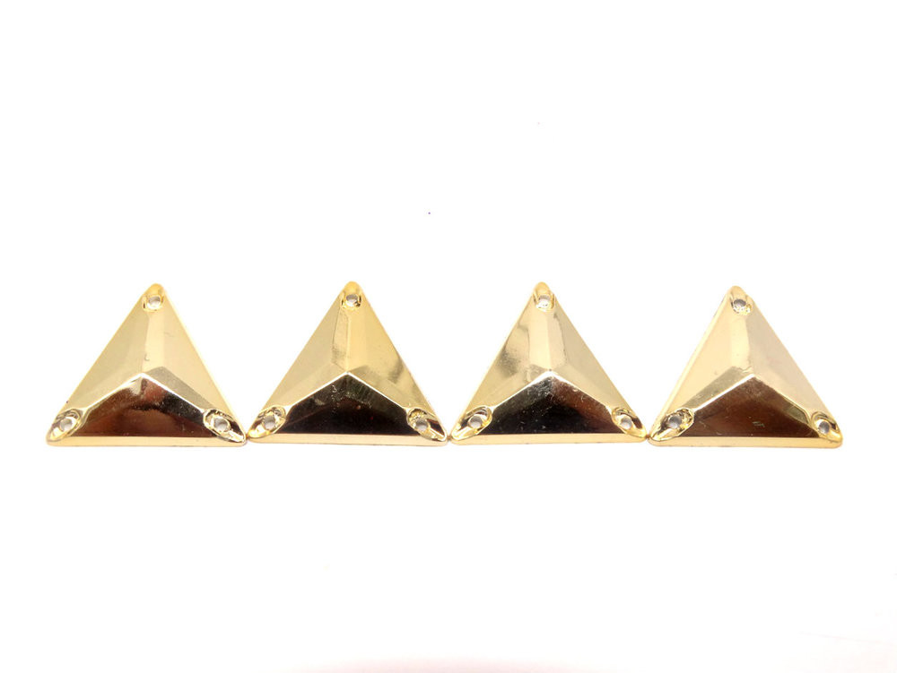 20 Pieces - 22 mm Triangle Metallic Stone - Rose Gold image