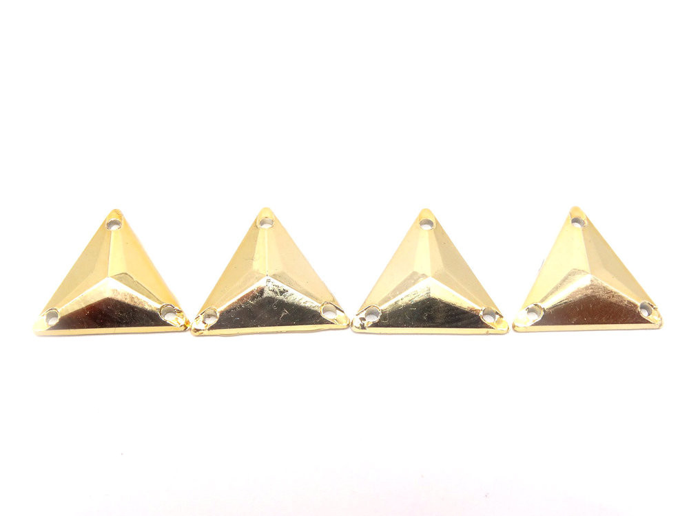 50 Pieces - 16 mm Triangle Metallic Stone - Rose Gold image