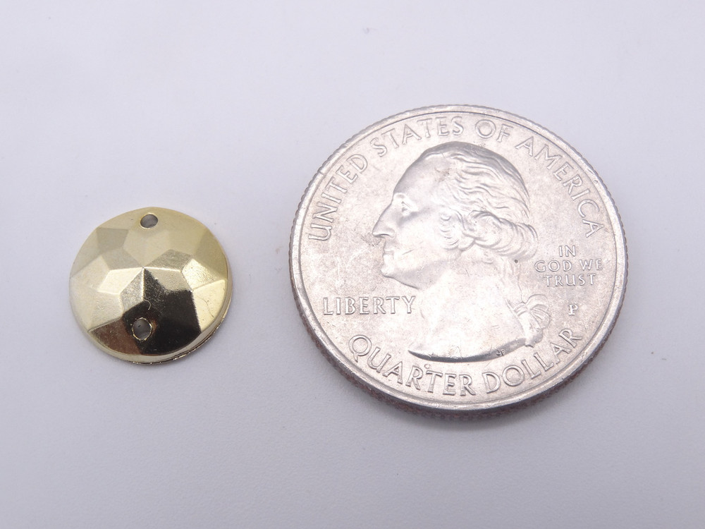 50 Pieces - 12 mm Round Metallic Stone - Rose Gold image
