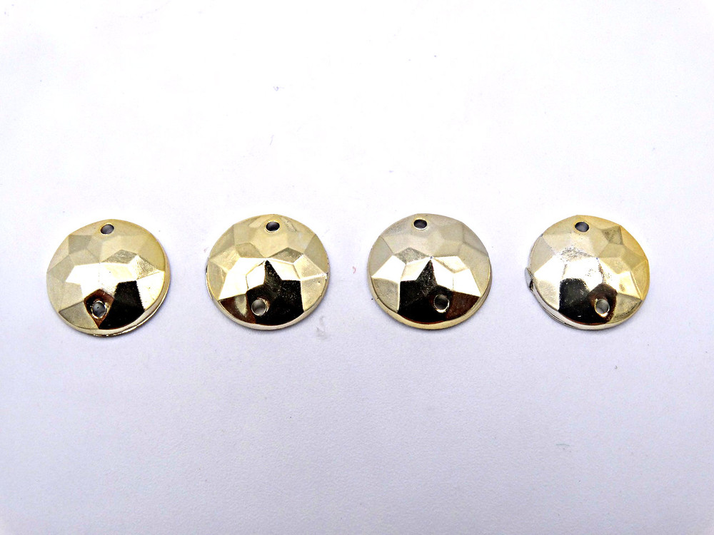 50 Pieces - 12 mm Round Metallic Stone - Rose Gold image