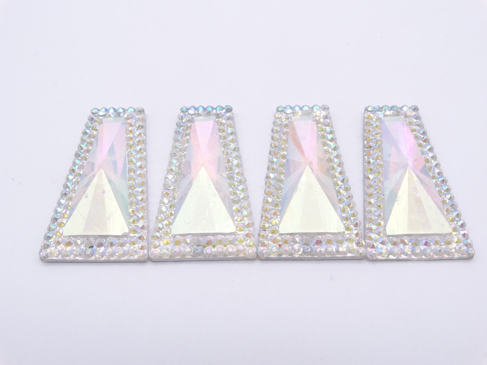 20 Pieces - 15x37 mm Rhombus Stone - Clear AB image