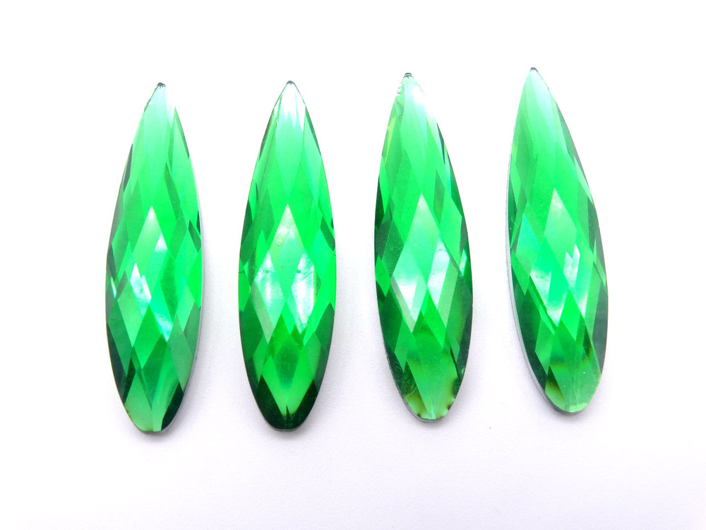 20 Pieces - 9 x 36 mm Teardrop Stone - Green  image