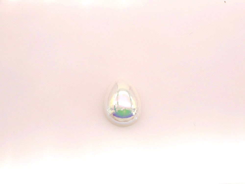 50 Pieces - 13 x 18 mm Teardrop Pearl Stone - White AB image