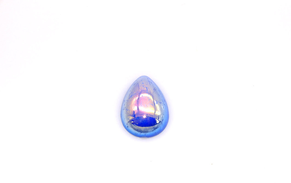 50 Pieces - 13 x 18 mm Teardrop Pearl Stone - Royal Blue AB