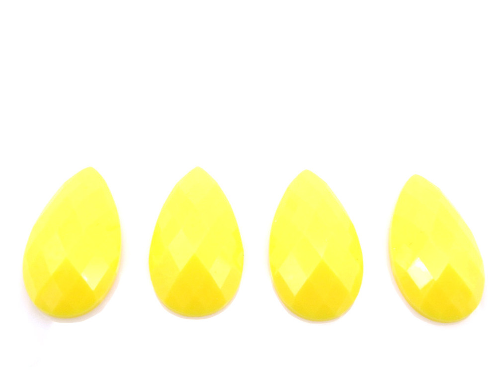 20 Pieces - 16 x 30 mm Tear Drop Stone Yellow  image