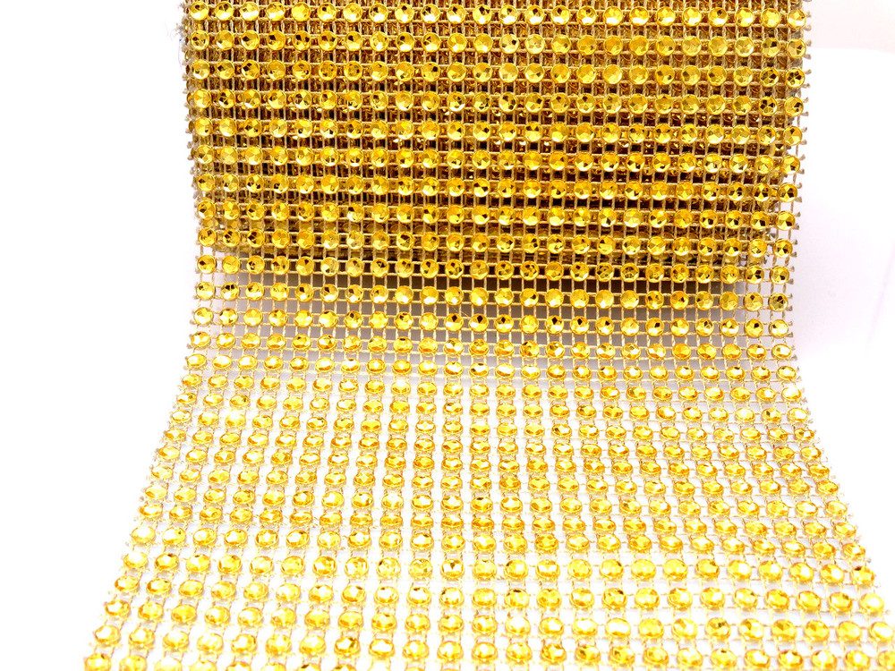 Per Yard Netted Plastic Trim - Gold