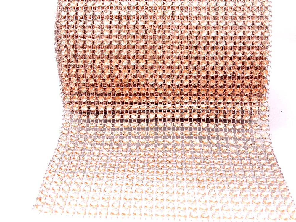 Per Yard Netted Plastic Trim -  Rose Gold