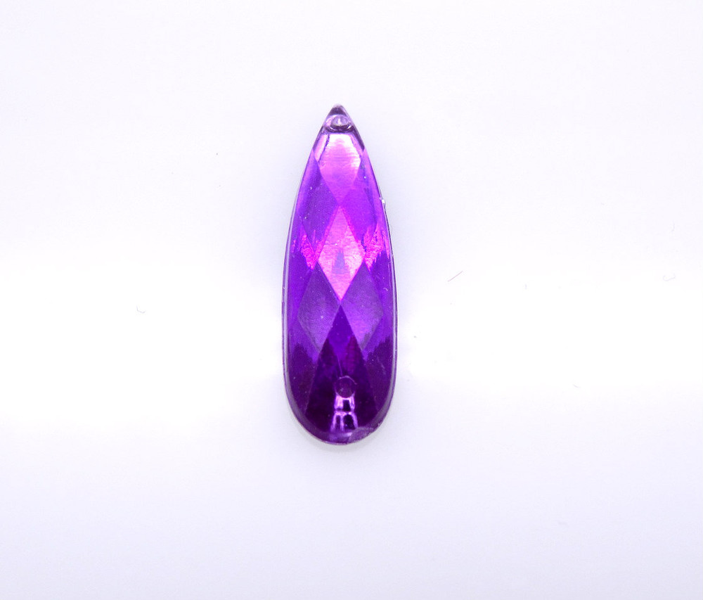 50 Pieces - 8 x 28 mm Teardrop Stone Purple image