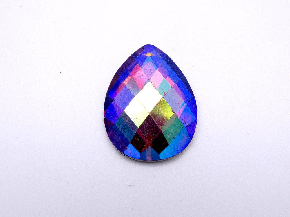 50 Pieces - 18x25 mm Teardrop Stone - Purple AB image