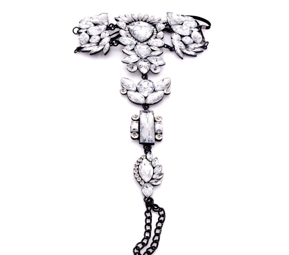 Foot Chain - Crystal Stone/Black image
