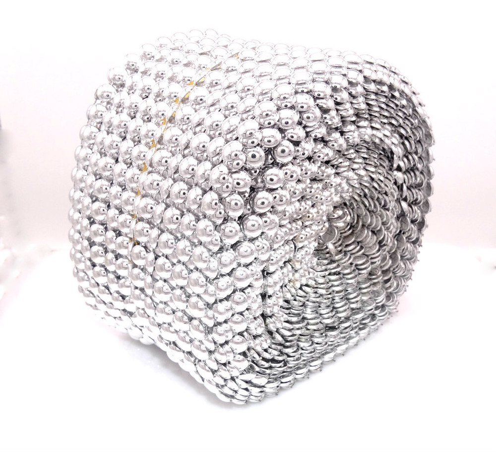 Per Yard Netted Stud Plastic Trim - Silver image