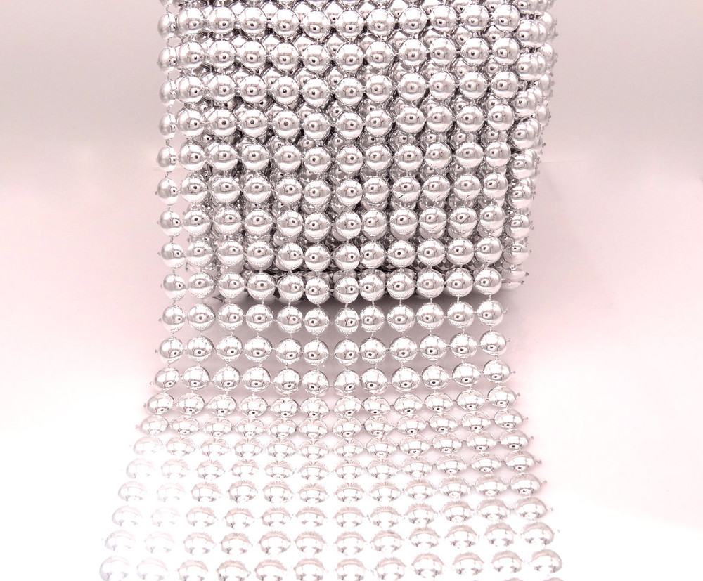 Per Yard Netted Stud Plastic Trim - Silver image