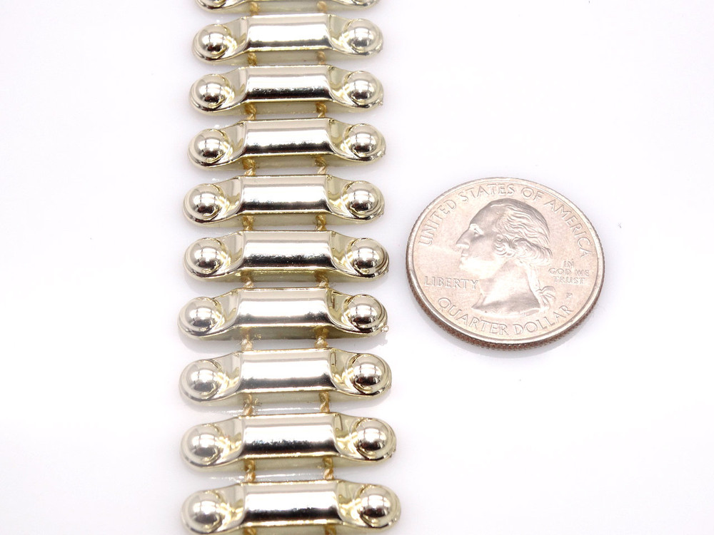 1" inch Gold Bullet Trim - Per Yard image