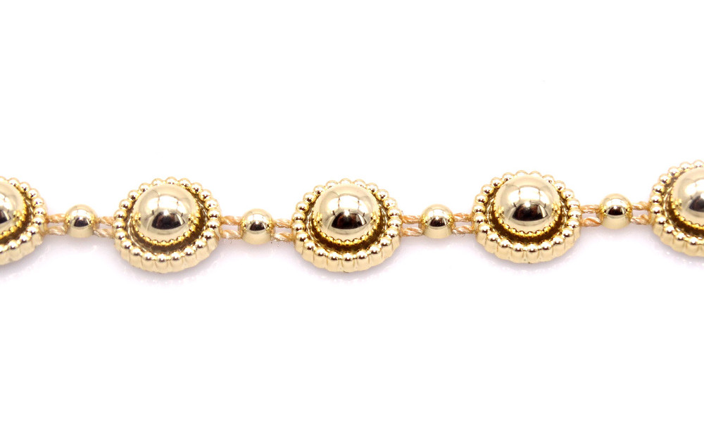 12mm Gold Stud Trim - Per Yard