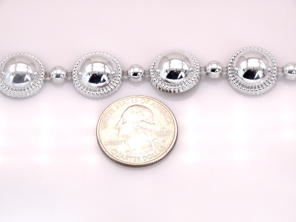18mm Silver Stud Trim - Per Yard image