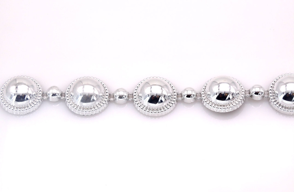 18mm Silver Stud Trim - Per Yard image
