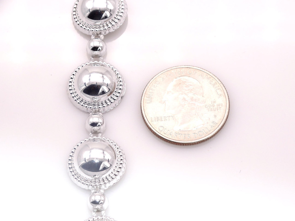 18mm Silver Stud Trim - Per Yard