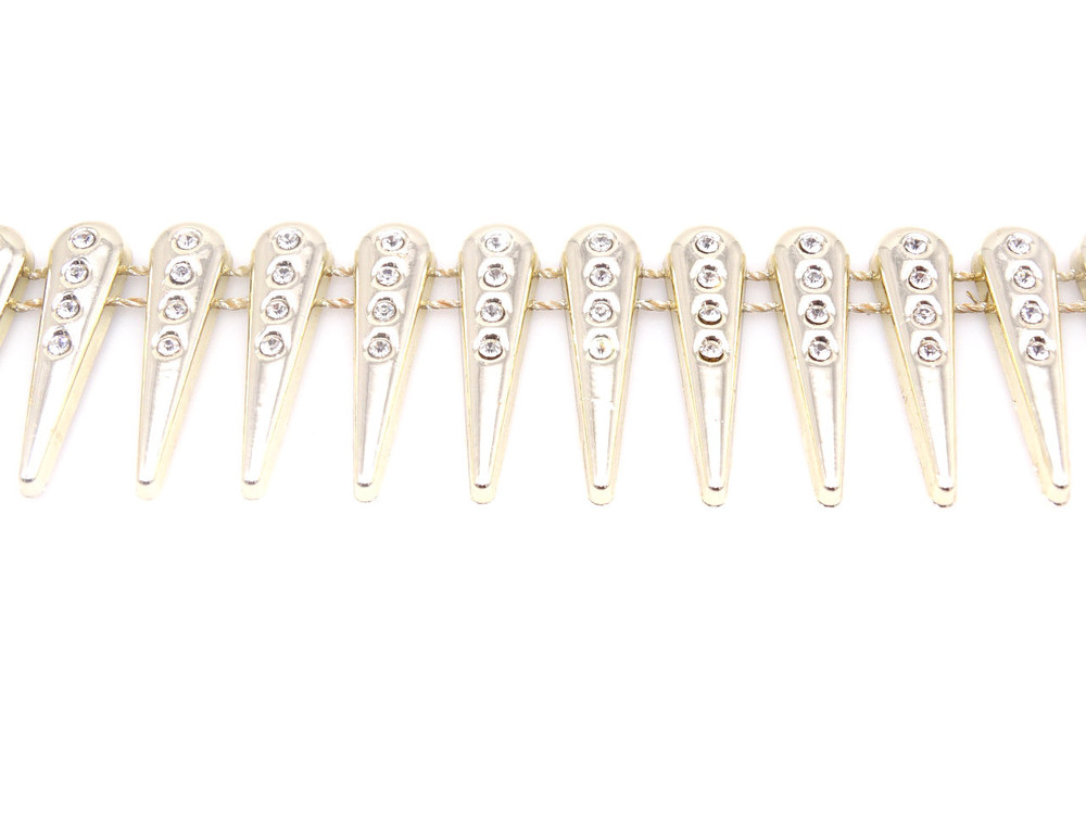 Gold Diamond Fang Trim - Per Yard